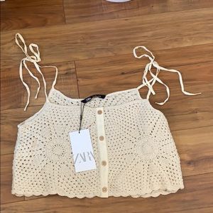 Zara crochet crop top